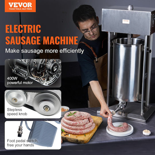 Vevor Sausage Filler Machine with Pedal 25lt