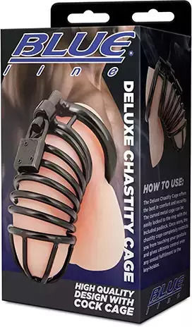 Blue Line Penis Cage in Gray Color