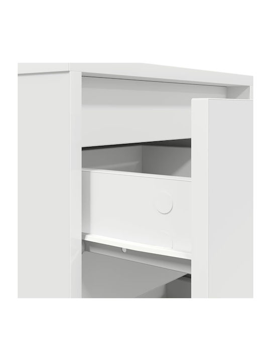 Комод Дървен Бял 38x34x65см