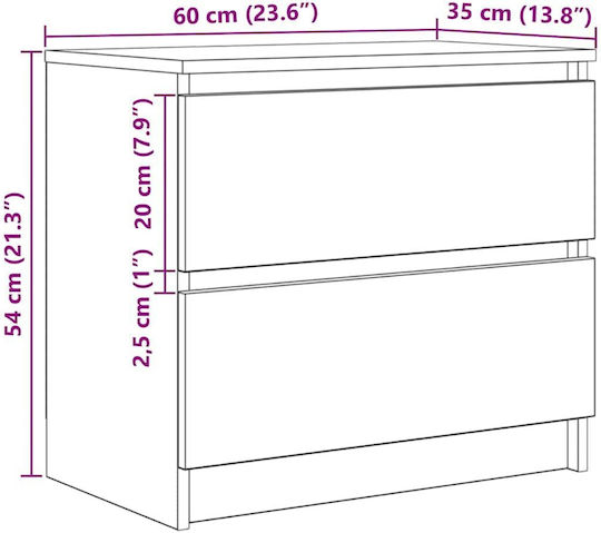 TV-Ständer Braun M60xP35xH54cm