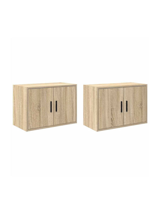 Wall Living Room Cabinet Made of Particle Board Brown 60x30x41cm