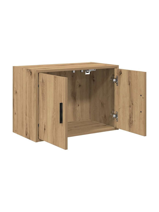 Wall Living Room Display Cabinet Made of Particle Board Brown 60x30x41cm