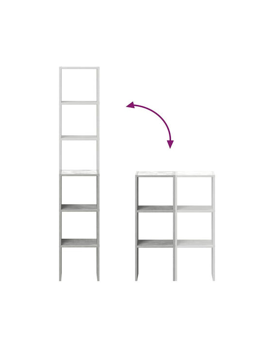 Gray Bookcases (2 Pieces) 30x30x80 cm