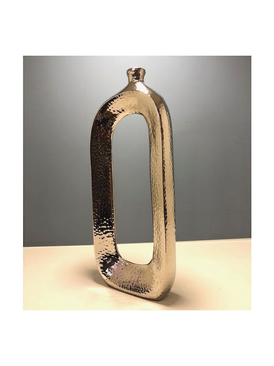Karvounis Decorative Vase Silver 13x2.5x30.5cm