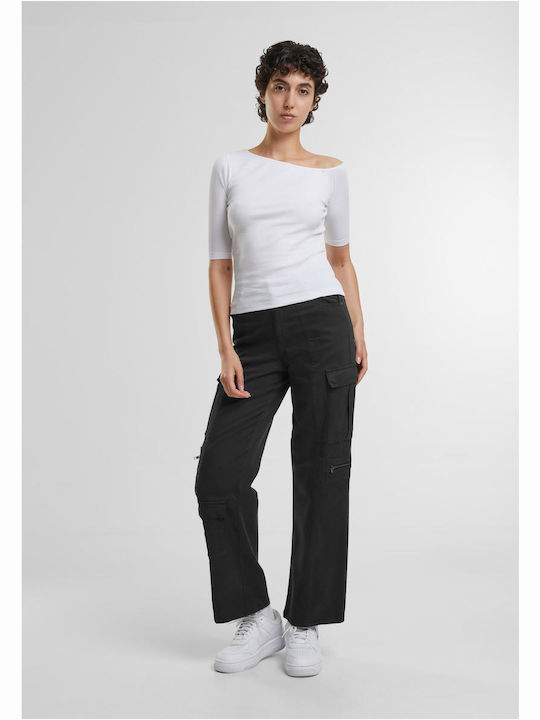 Damen Sommer Bluse Kurzärmelig White