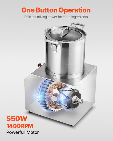 Vevor Food Processor & Vegetable Blender 4L Stainless Steel Food Grade