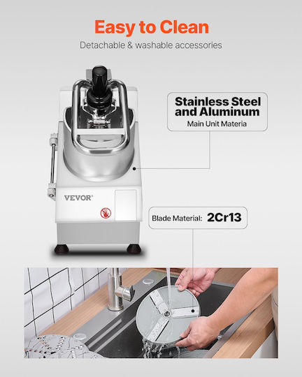 Vevor Food Processor Vegetable Cutter 6 Blades Food Grade Stainless Steel