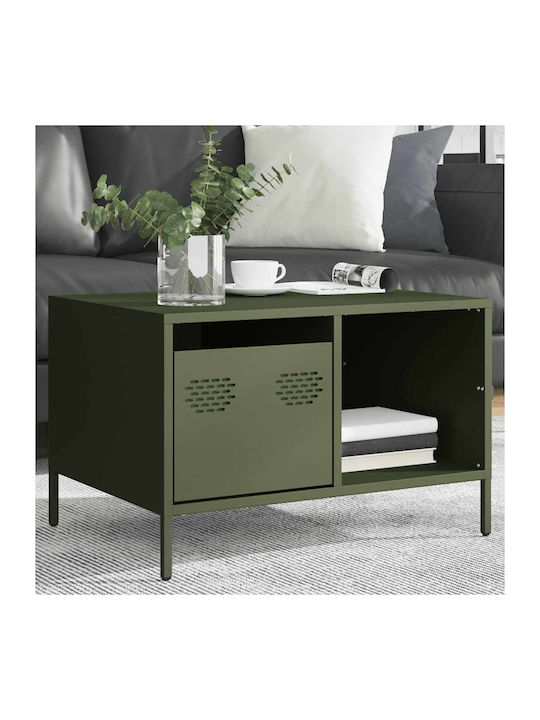 Rectangular Side Metal Green Coffee Table W68.5xL50xH43.5cm