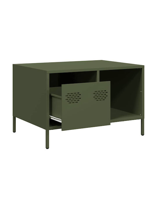 Rectangular Side Metal Green Coffee Table W68.5xL50xH43.5cm