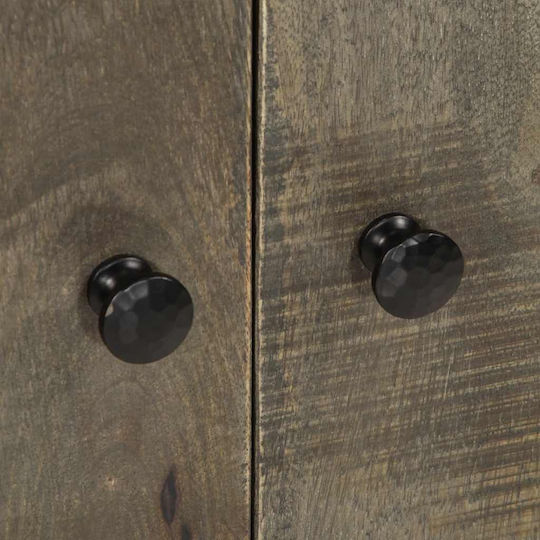 Comoda pentru Dormitor din Lemn Masiv Negru 60x33x75buc