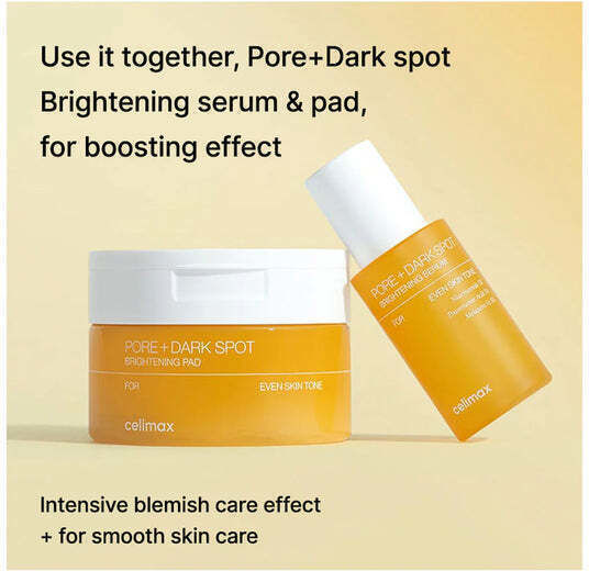 Celimax Pore + Dark Spot Brightening Soothing & Moisturizing Serum Face with Niacinamide & Hyaluronic Acid for Radiance & Firming 30ml