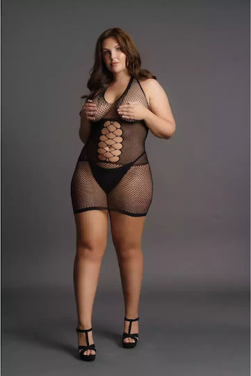 Desire Plus Size Kleid mit offenem Boden