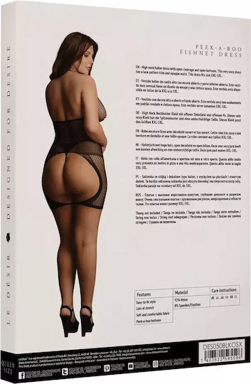 Desire Plus Size Kleid mit offenem Boden
