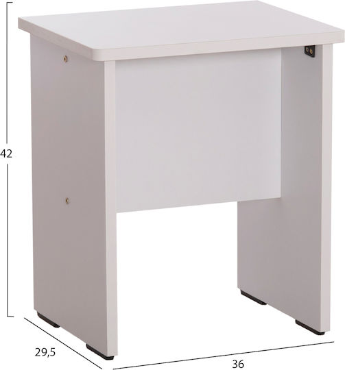 Bodenstehende Schminktisch Schlafzimmer Crystel Holz Weiß mit Spiegel & Hocker 74x39x155cm