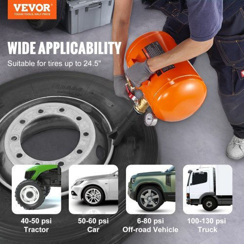Vevor Tire Inflator 5L Manometer 145 Psi Cars & ATV Ltb5gal145psi1hjxv0