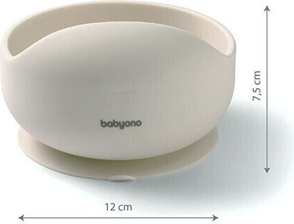 Babyono Baby Food Bowl made of Silicone Beige