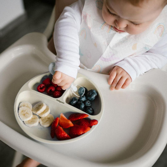 Babyono Baby Food Plate made of Silicone Beige
