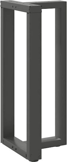 vidaXL Metallisches Möbelbein 2Stücke Für Tisch / Beistelltisch / Büro 40x35x90cm Anthrazit