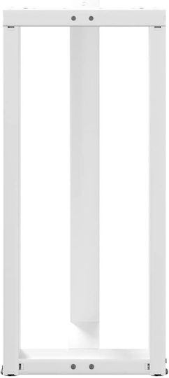vidaXL Metallic Furniture Leg 2 Pieces Suitable for Table / Coffee Table / Office 40x35x90cm White
