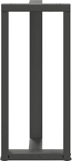 vidaXL Metallisches Möbelbein 2Stücke Für Tisch / Beistelltisch / Büro 40x35x90cm Anthrazit