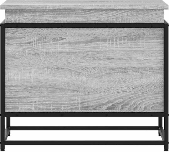 vidaXL Storage Box Wooden Decorative Trunk Gray 60x40x51.5cm