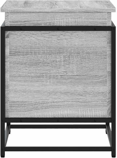 vidaXL Storage Box Wooden Decorative Trunk Gray 60x40x51.5cm