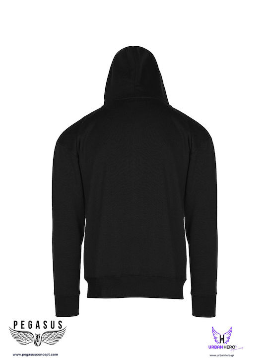 Hoodie with Pockets for Adults Black by Pegasus Print Rolling Stones 60 Years Rock & Roll