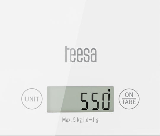 Ψηφιακή Ζυγαριά Κουζίνας έως 5kg Λευκή