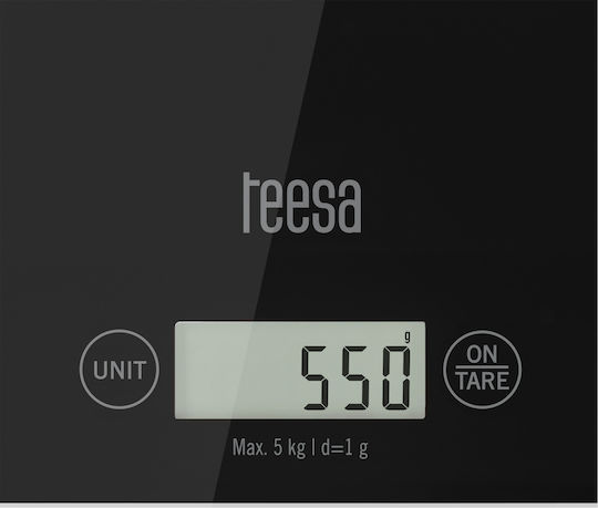 Digital Kitchen Scale Up To 5kg Black