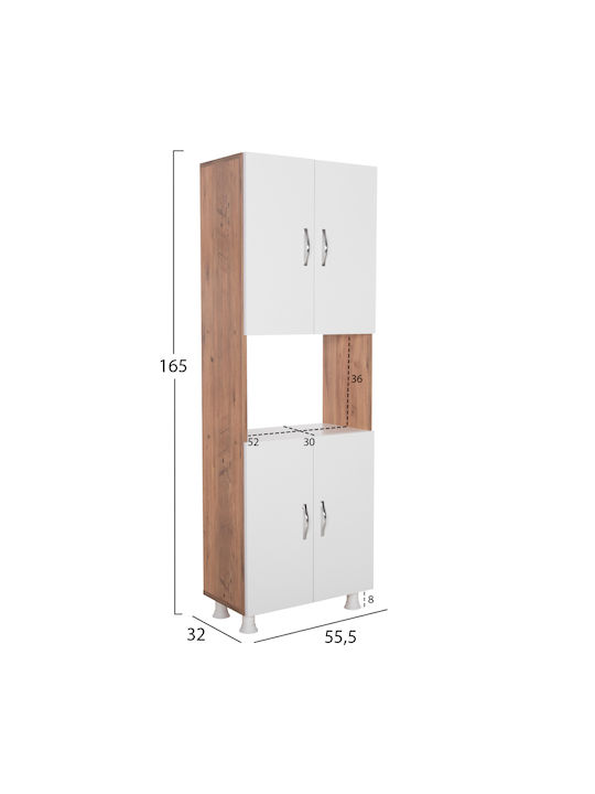 Dulap de podea Natural White 55.5x32x165buc