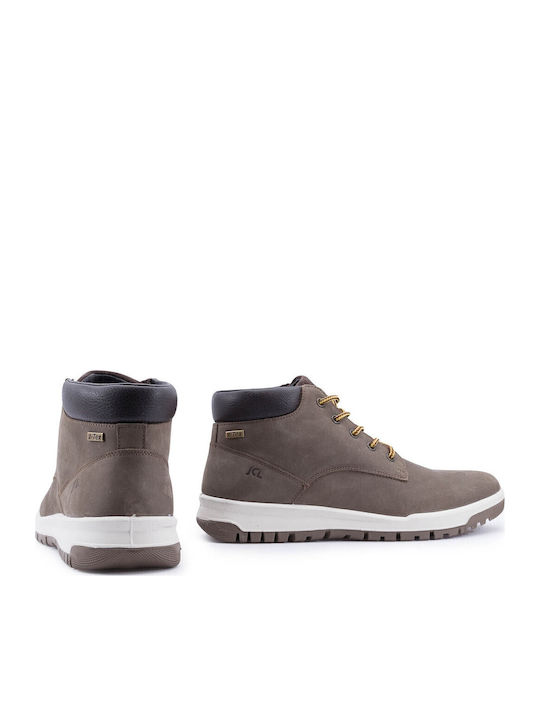 4255 Leder Chelsea Stiefeletten Oil Green