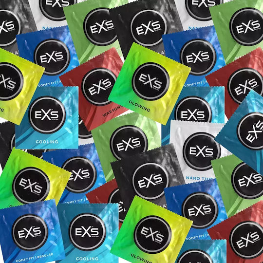 EXS Prezervative 48 Buc 53mm Subțiri Pentru Senzație Naturală Cu Răbduri