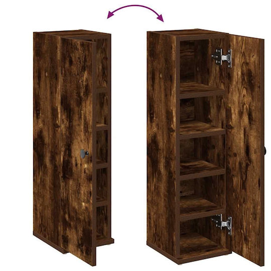 vidaXL Bathroom Cabinet L20.5xW22xH72cm Oak
