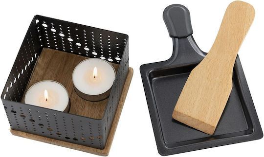 Cook Concept Metallic Fondue Pot with Tea Light Brown 16.2x9.4x16.2cm