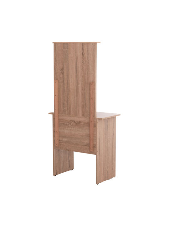 Bodenstehende Schminktisch Schlafzimmer Crystel Holz Sonama Eiche mit Spiegel & Hocker 74x39x155cm