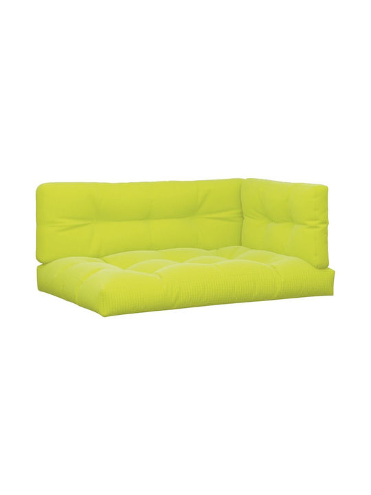 vidaXL Pallet Sofa Cushion Light Green 7pcs