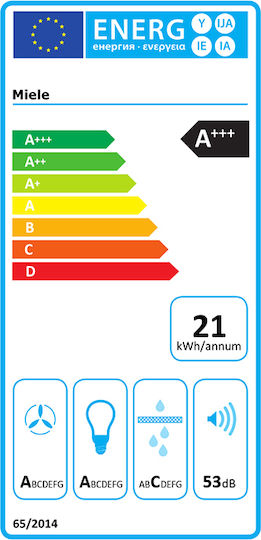 Miele DA 9299 W Mecanism de Absorbție 88cm Negru