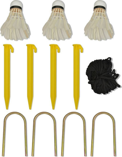 vidaXL Σετ Badminton Φιλέ και Μπαλάκια (600cm x 155cm)