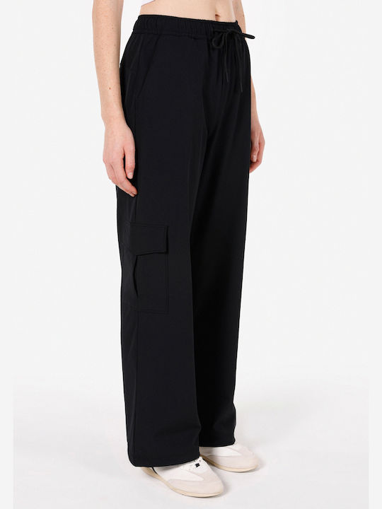 Damen Stoff Hose Black