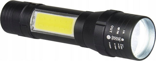Libox Rechargeable Flashlight LED with Maximum Brightness 600lm Black
