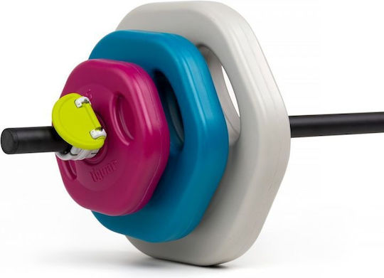 Tiguar Power Gym Straight Bar Set with Strength Training Weight 17.6kg 140cm Length with Lock Jaw Collars