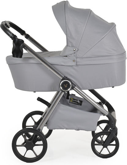 Cangaroo Unique Verstellbar 3 in 1 Baby Kinderwagen Geeignet für Neugeborene Silver Cloud