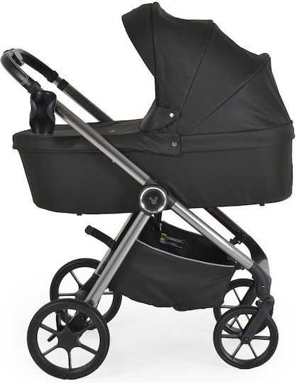 Cangaroo Unique Adjustable 3 in 1 Baby Stroller Suitable for Newborn Carbon Black