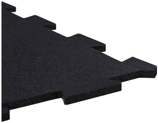 Tiguar Rubber Gym Floor Puzzle Mat Black 98x98x1cm