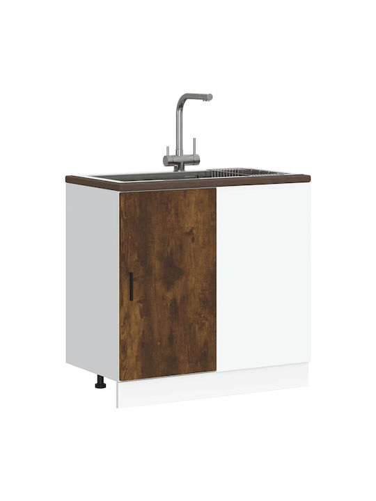 Шкаф за Мивка Smoky Oak 80x46x81.5бр
