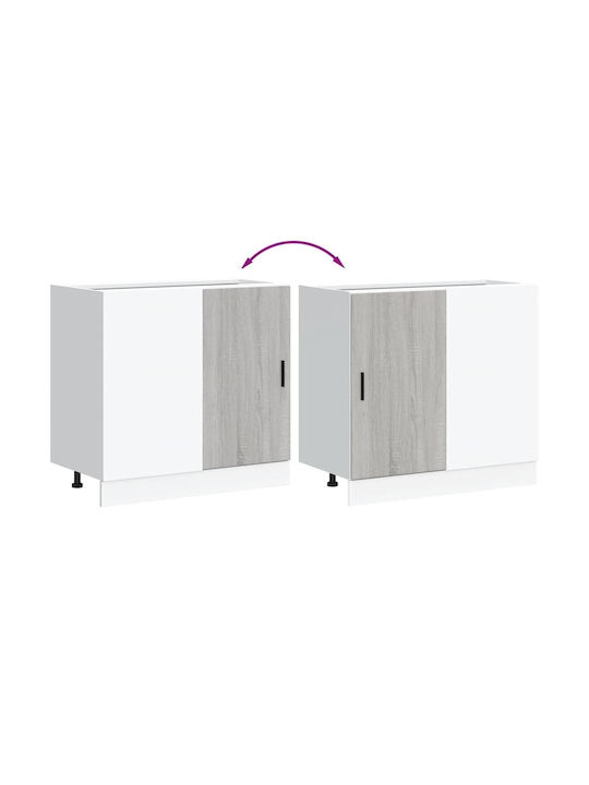 Sink Cabinet Gray Sonoma 80x46x81.5pcs