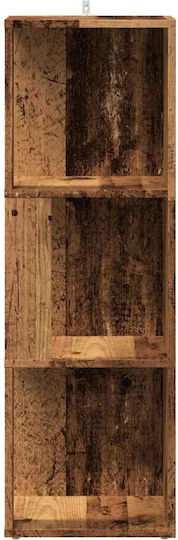 Corner Bookcase Old Wood 33x33x100cm
