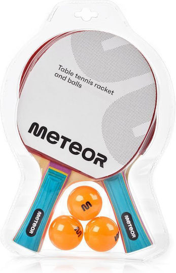 Meteor Zephyr Σετ Ρακέτες Ping Pong 1-Star για Αρχάριους Παίκτες
