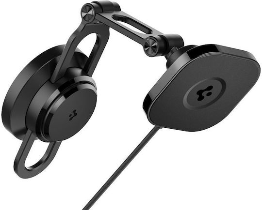 Spigen Onetap Pro 3 Βάση Κινητού Αυτοκινήτου με Ρυθμιζόμενα Άγκιστρα και Ασύρματη Φόρτιση Μαύρη