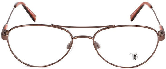 Tod's Männlich Metallisch Brillenrahmen Braun TO5006 049